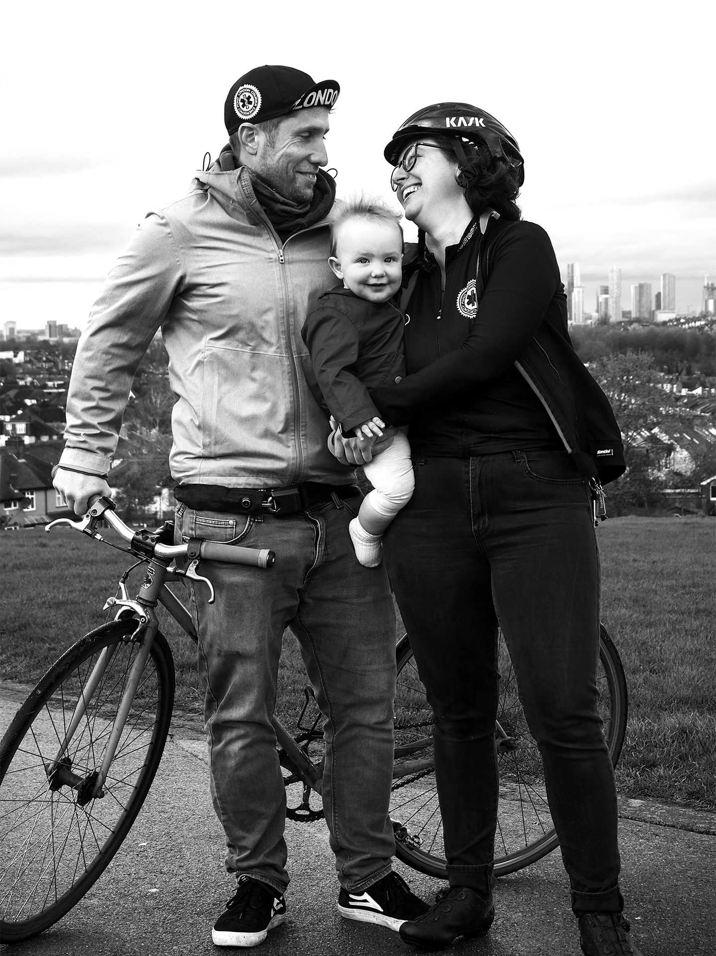 Jo Bell and James Post with their baby Eliza