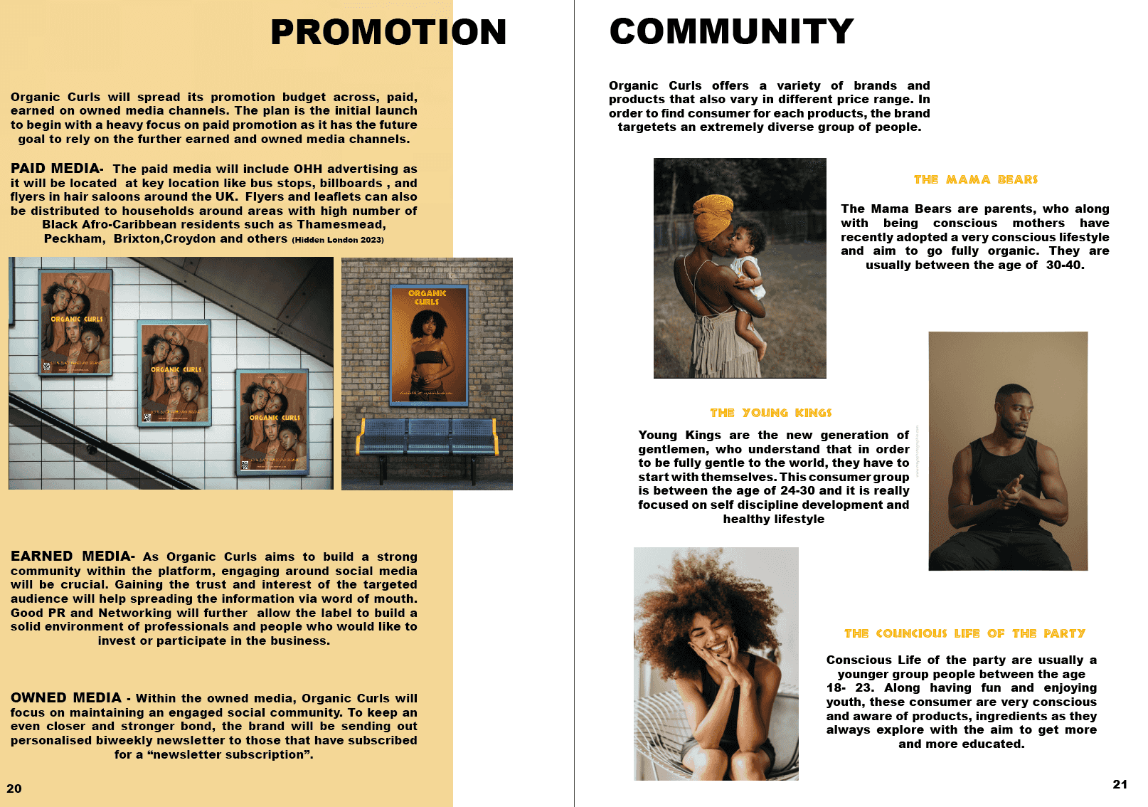 Approaches that would successfully reach the target audience.