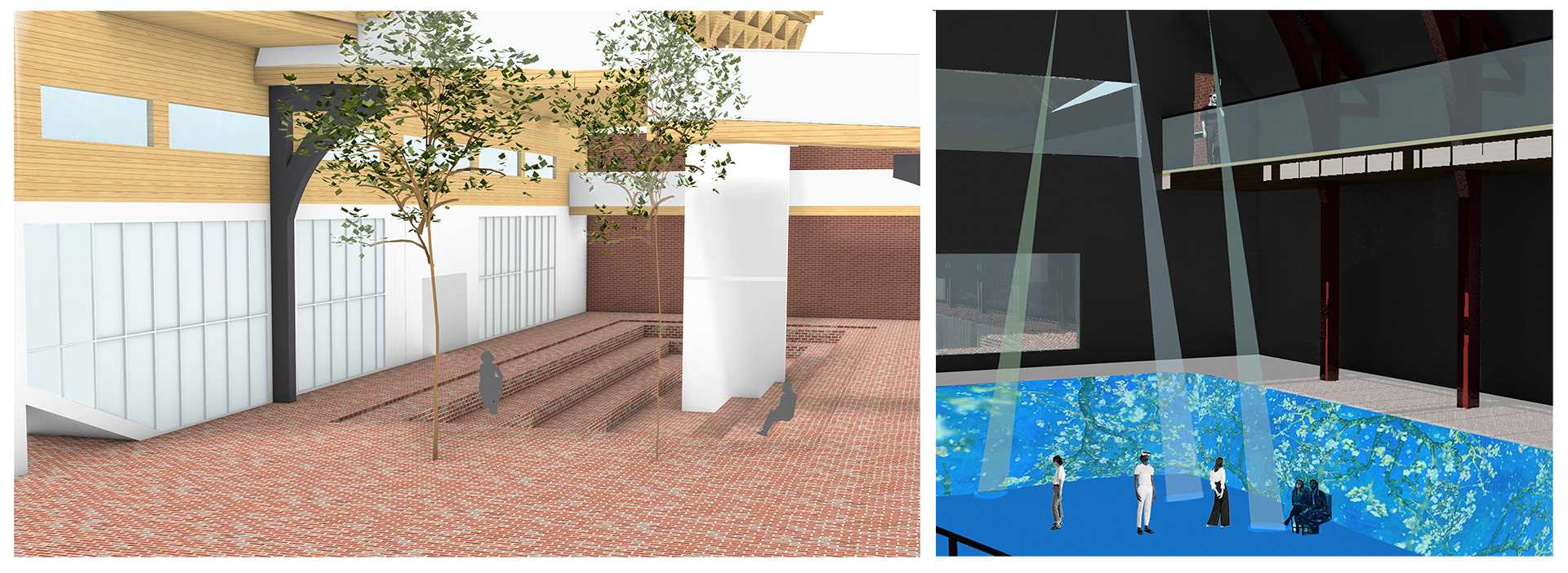 House of Spectacle - Visualisations of the Courtyard and Immersive Cinema