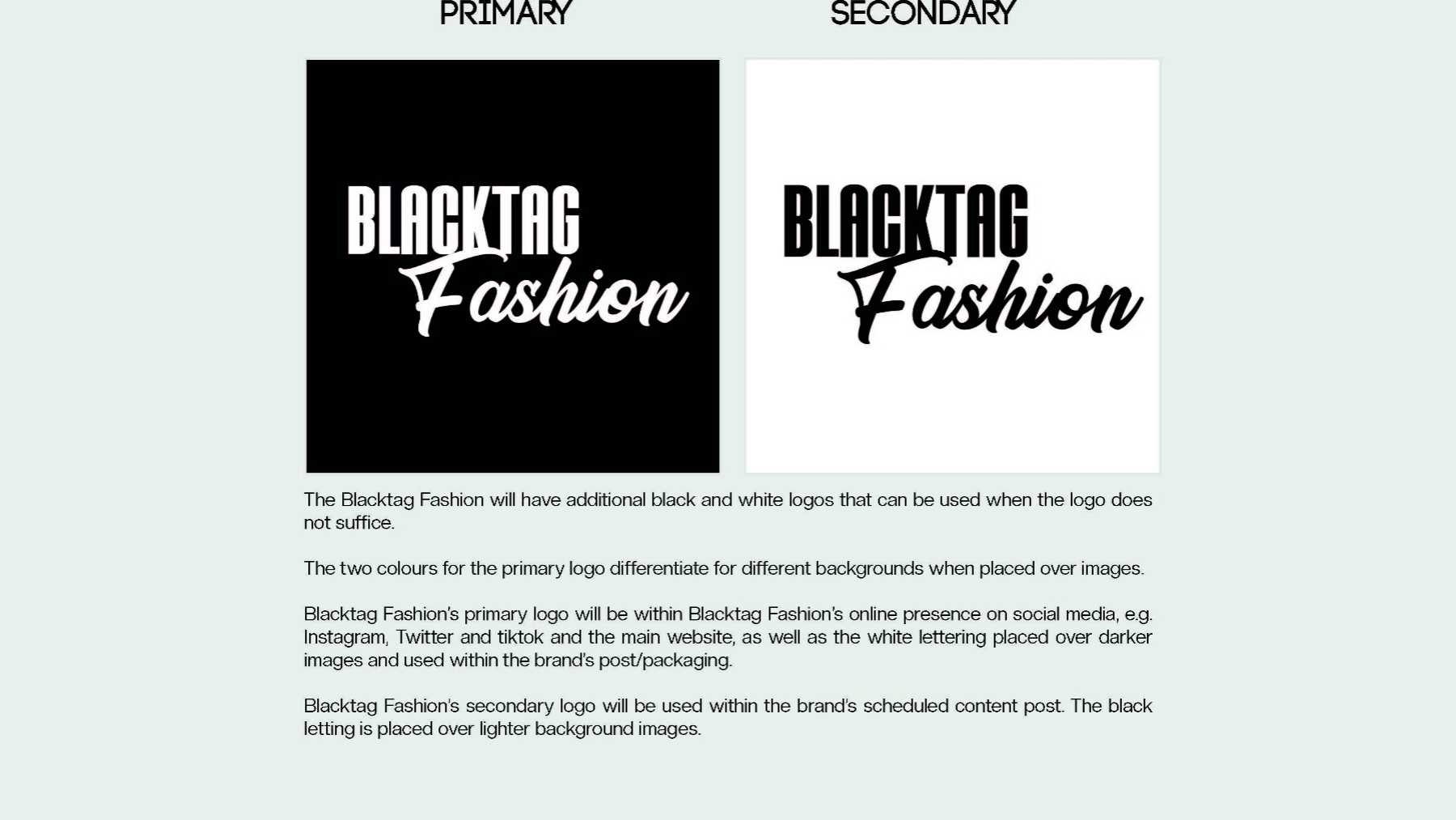Brand Communication for Brand Blacktag Fashion