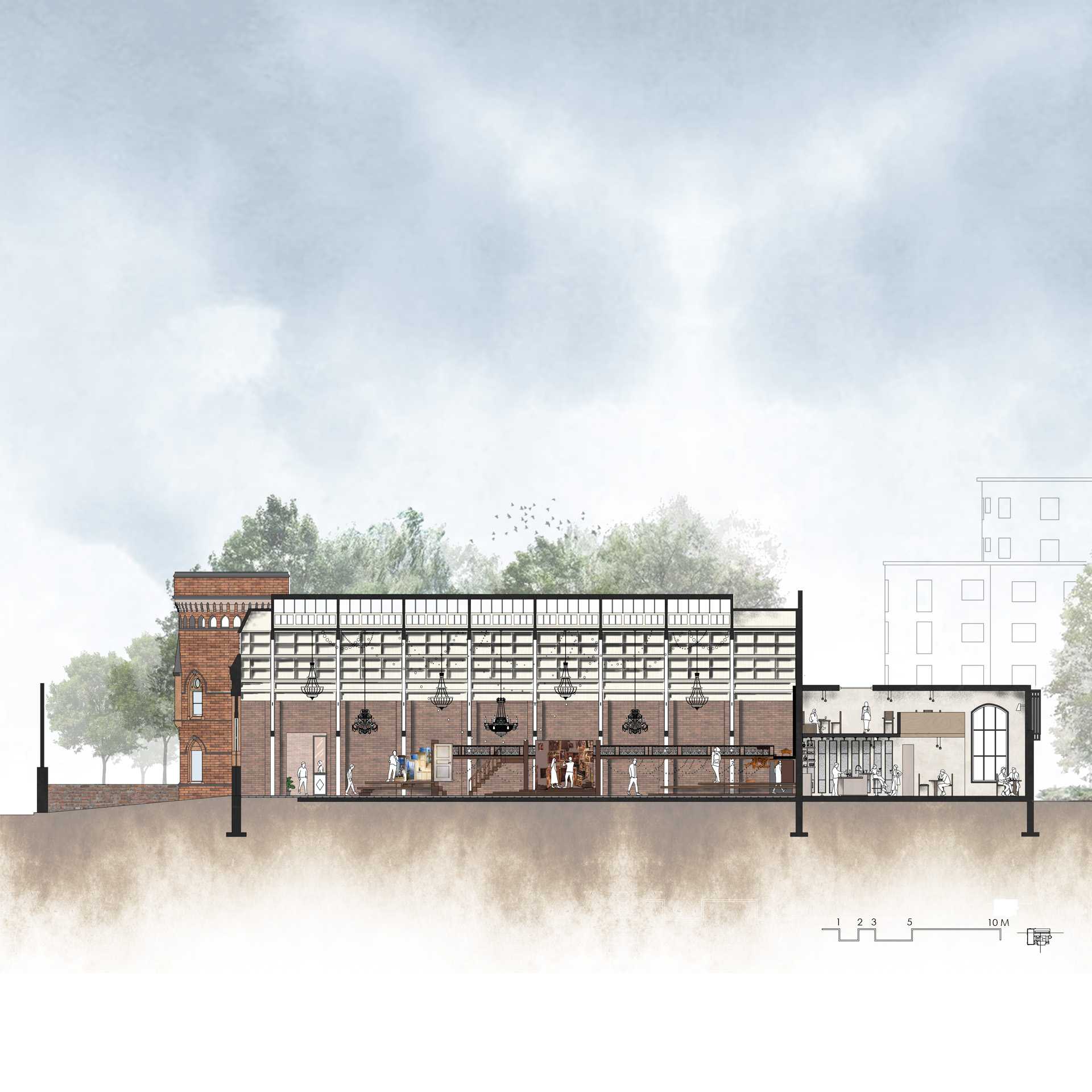 1:200 Scale Section Drawing