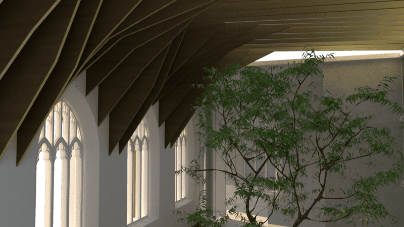 Interior design of St. Dunstand in the East project, Year 2
