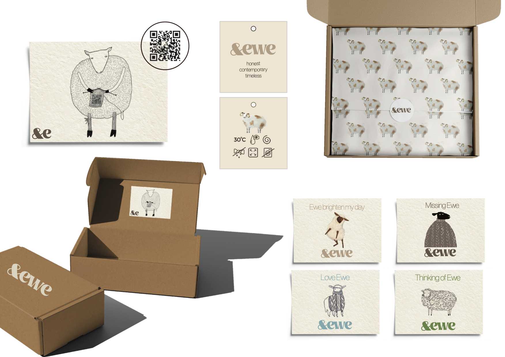 Unique QR Code, Sustainable Packaging and Personalised Post Cards